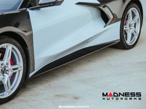Chevrolet Corvette C8 Carbon Fiber Side Skirt Extensions - Anderson Composites